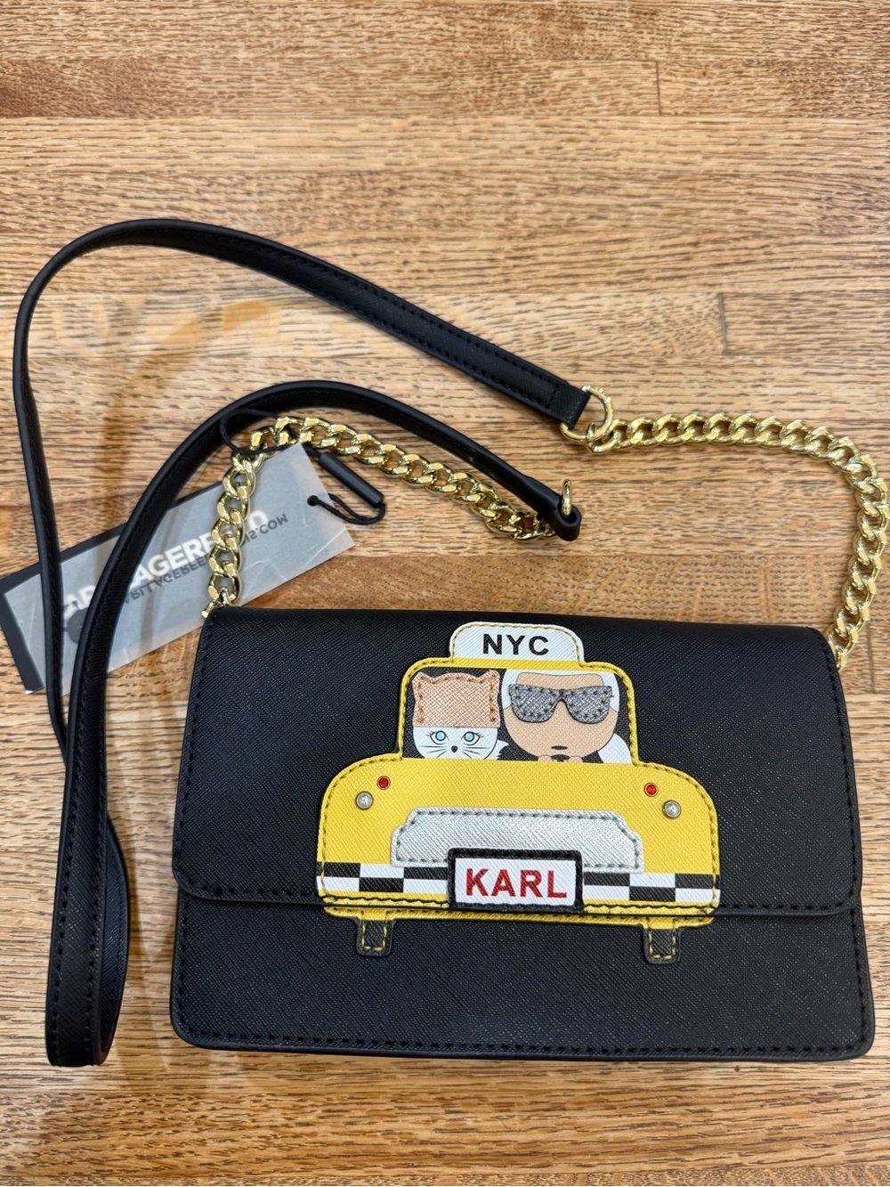 Karl Lagerfeld Paris “Maybelline” taxi crossbody taxi yellow stye LH8EU733